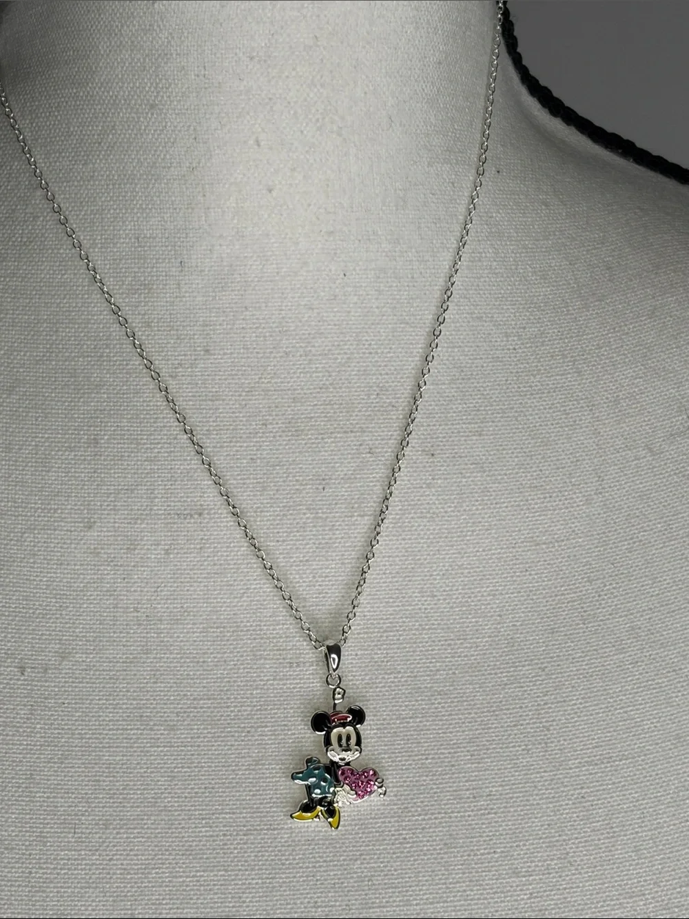 Disney Silver Minnie Mouse Pendant Necklace